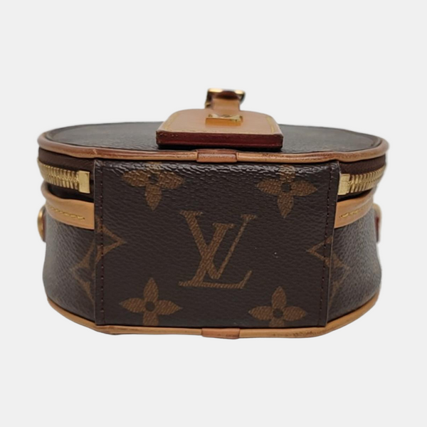 BOITE CHAPEAU Mini Monogram Coated Canvas Brown