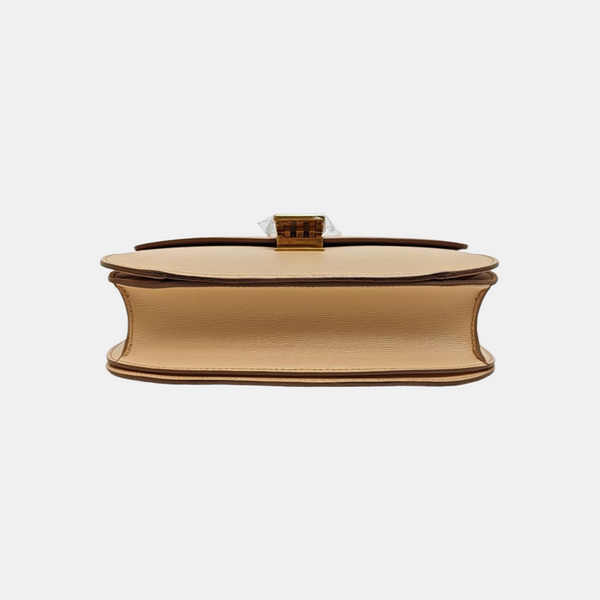 CLASSIC BOX Medium Calfskin Beige