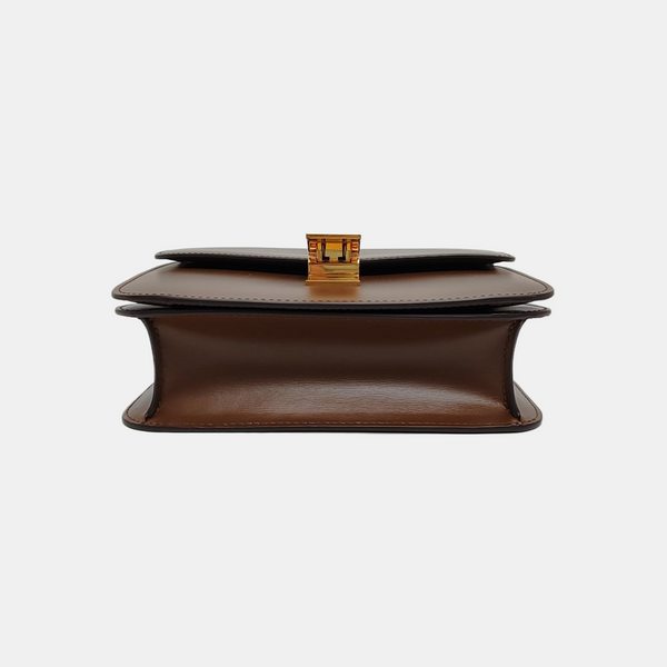 CLASSIC BOX Small Calfskin Brown