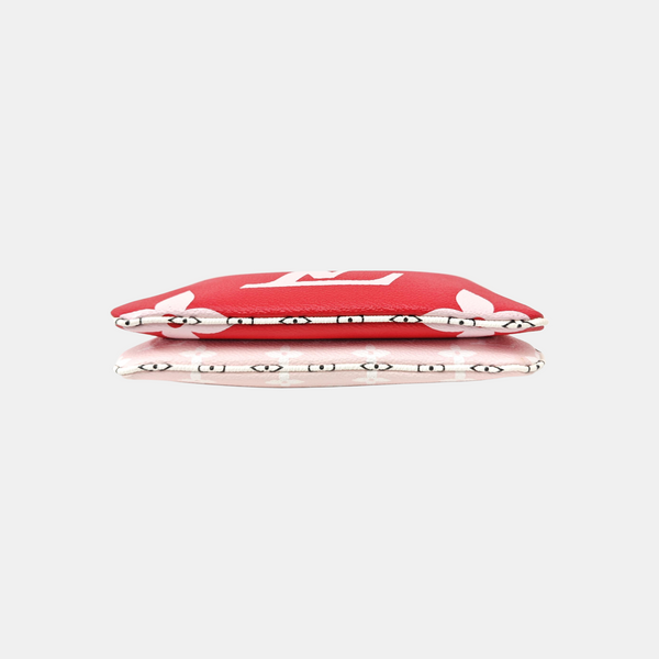 DOUBLE ZIP Monogram Coated Canvas Red