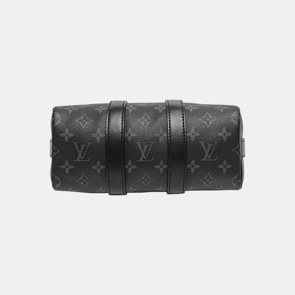 KEEPALL 25 Monogram Coated Canvas Black