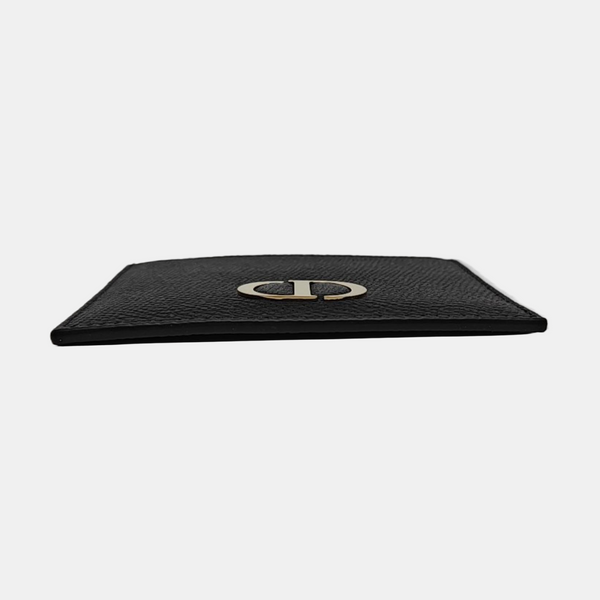 Authenticated pre-owned 30 Montaigne Calfskin Black Card Holder - Card Holder at Looply
