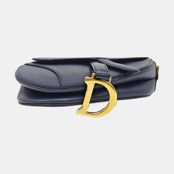 Saddle Mini Calfskin Blue