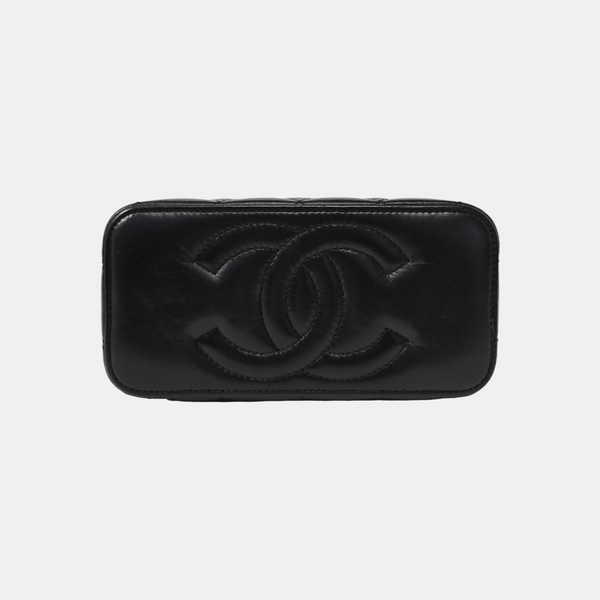 VANITY CASE Small Quilted Lambskin Black