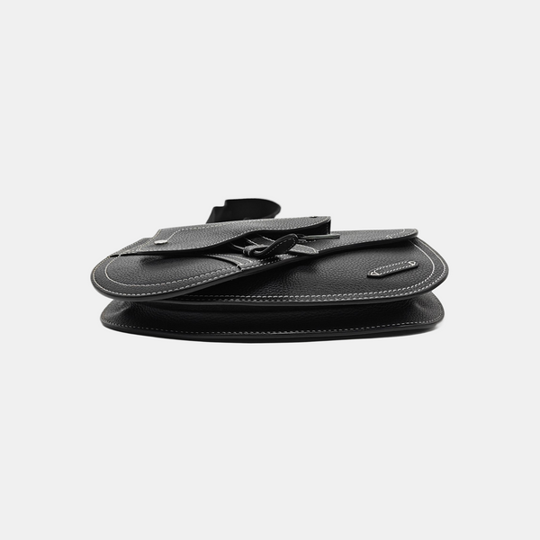 Saddle Medium Calfskin Black