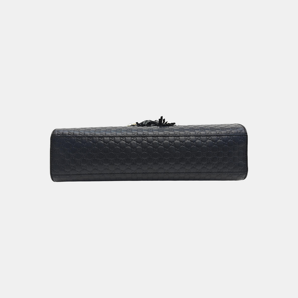 Emily Chain Monogram Calfskin Black