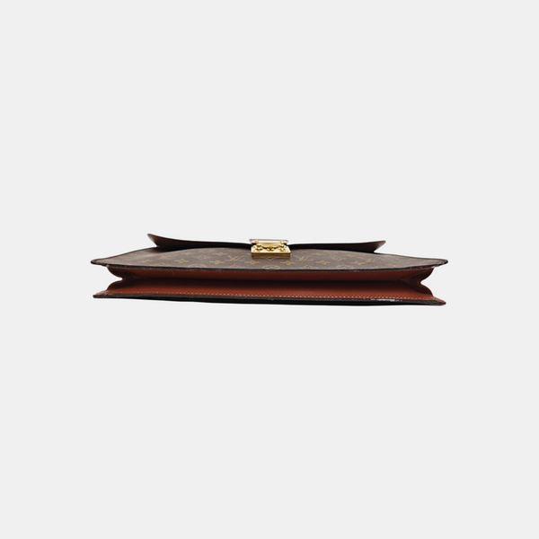 PORTE DOCUMENT Monogram Coated Canvas Brown