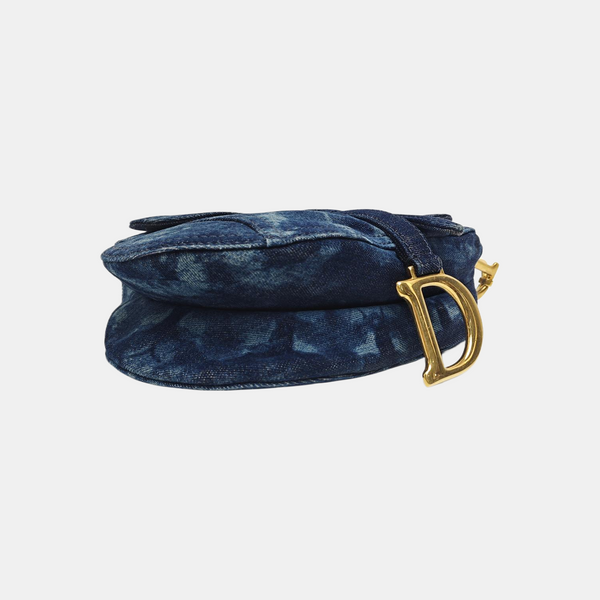 Saddle Medium Canvas Blue
