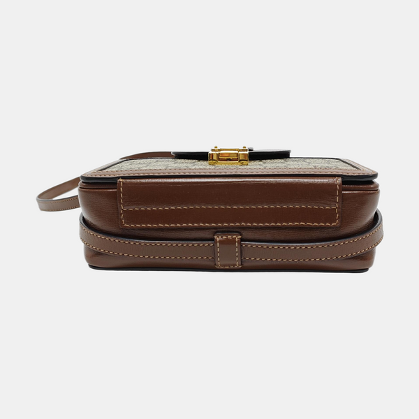 Monogram Coated Canvas Shoulder Bag Black