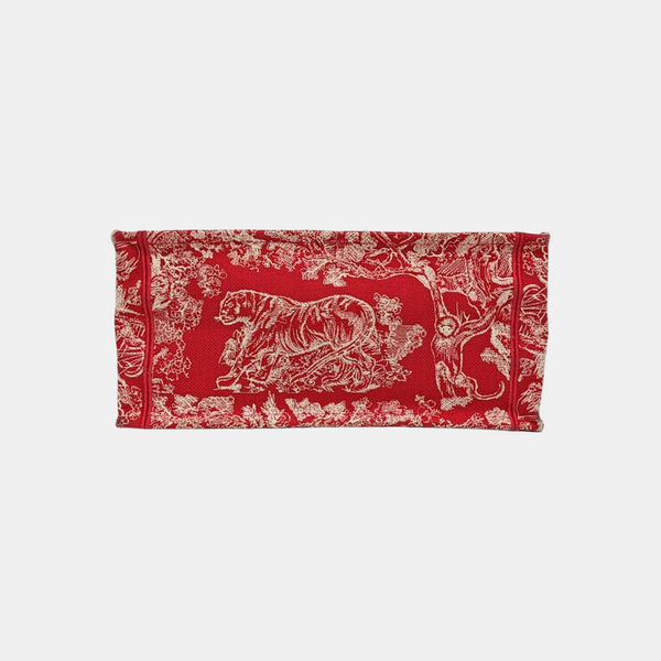 Bolso Book Tote mediano de tela, rojo