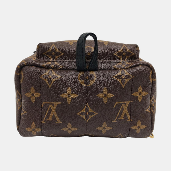 Authenticated pre-owned PALM SPRINGS Mini Monogram Coated Canvas Brown - Backpack at Looply