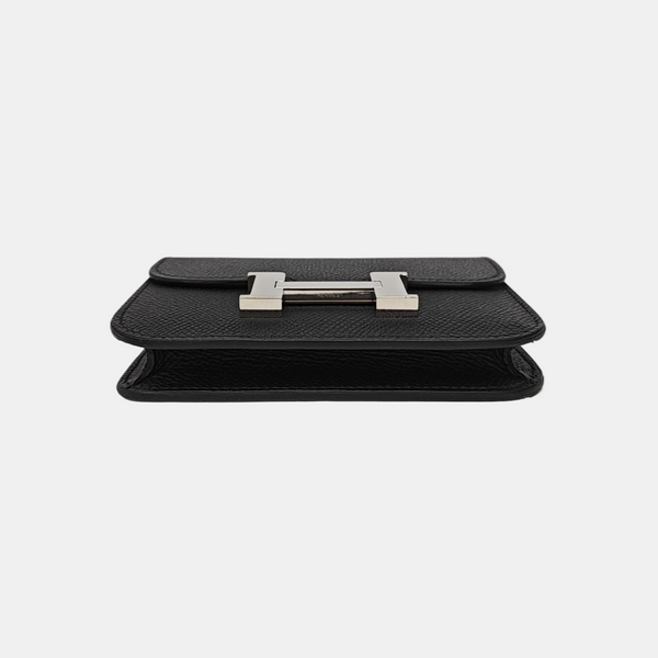 Constance Slim Epsom Black Wallet