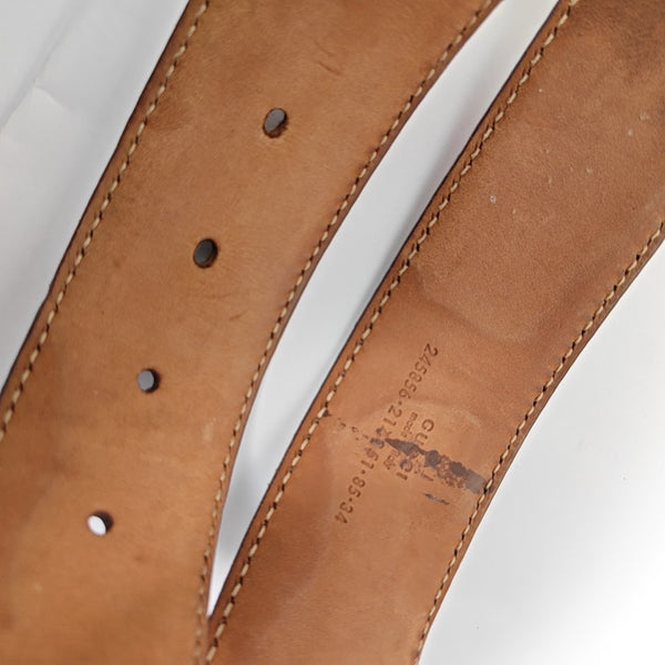 Leather Belt Beige