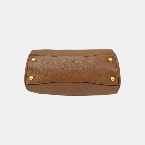 Calfskin Shoulder Bag Brown