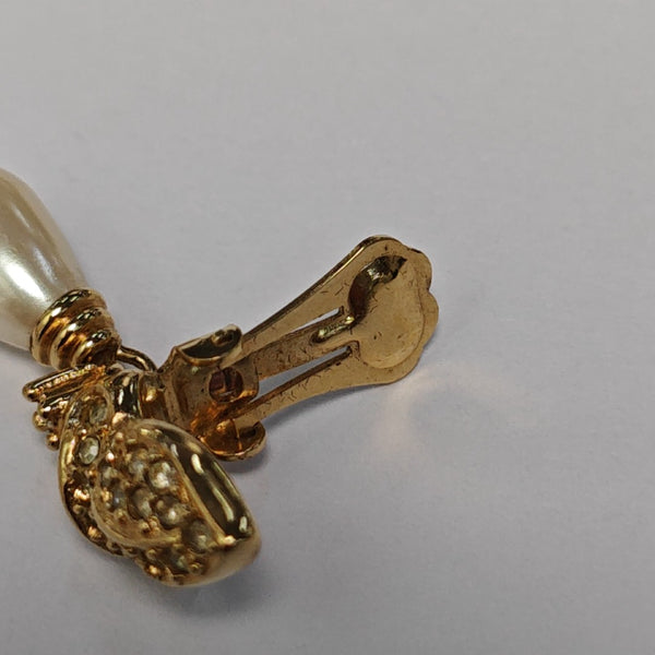 Metal Gold Clip On Earrings