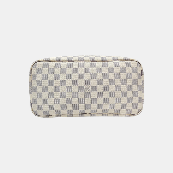 NEVERFULL MM Damier Azur Coated Canvas White