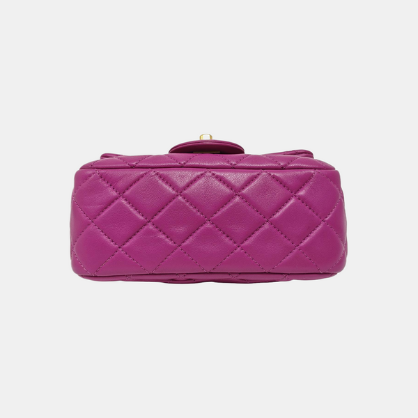CLASSIC FLAP Mini Quilted Lambskin Purple