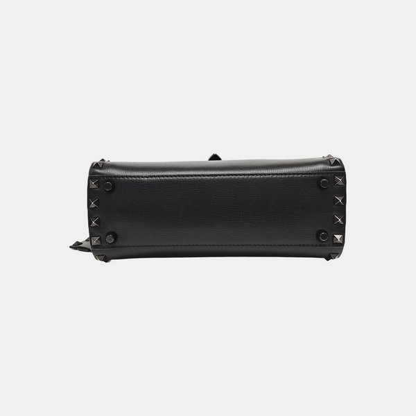 Rockstud Small Calfskin Black