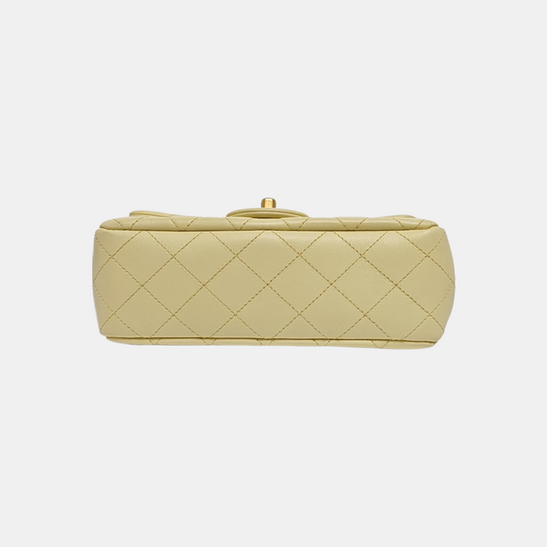 CLASSIC FLAP Mini Quilted Lambskin Yellow