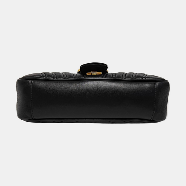 GG Marmont Medium Quilted Calfskin Black