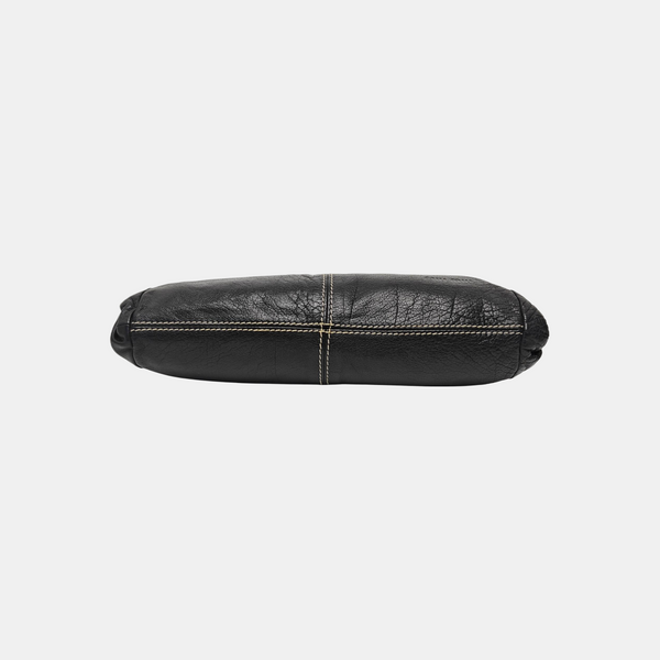 Quilted Calfskin Top Handle Bag Black