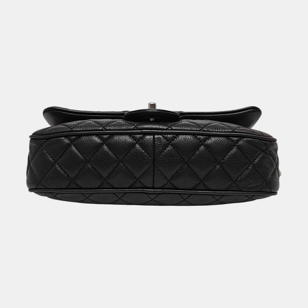 Small Quilted Grained Calfskin Black