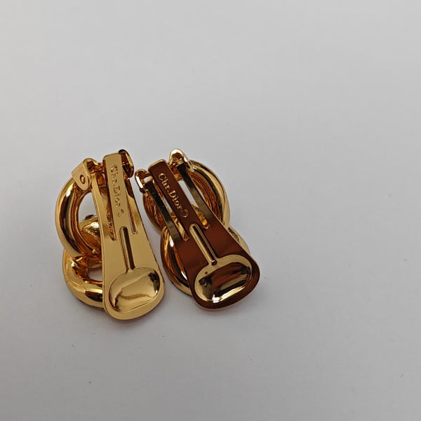 Metal Gold Clip On Earrings