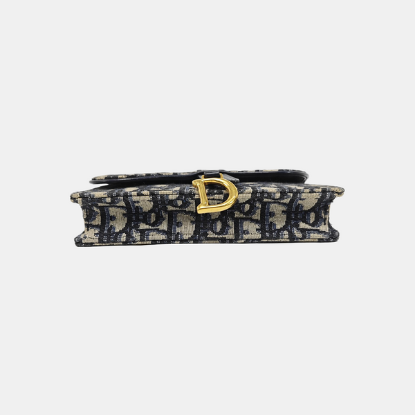 Saddle Mini Oblique Canvas Blue