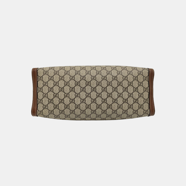 Padlock Medium Monogram Coated Canvas Beige