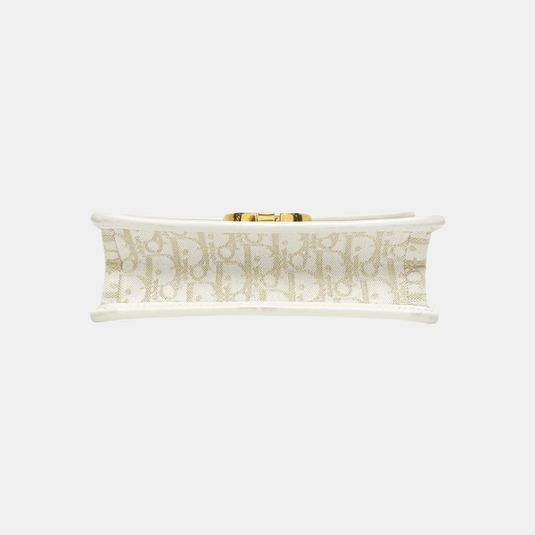 30 Montaigne East-West Small Oblique Canvas White