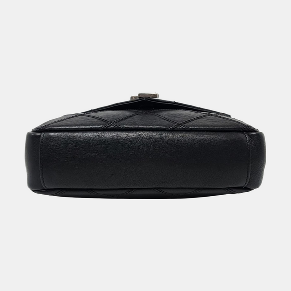 COLLEGE Medium Quilted Calfskin Black