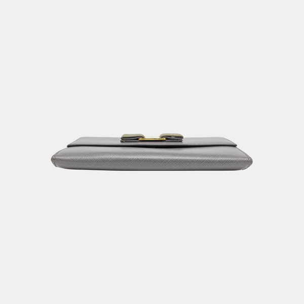 Ginny Calfskin Gray Wallet