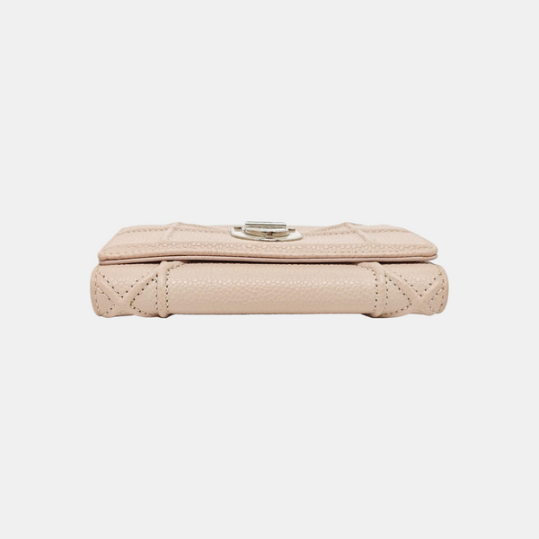 Diorama Cannage Calfskin Pink Wallet