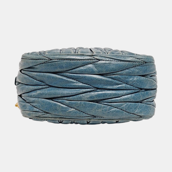 Calfskin Shoulder Bag Blue