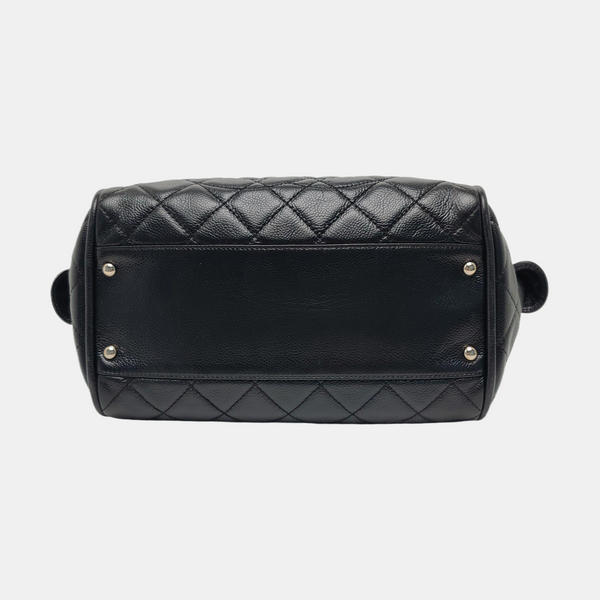 Quilted Grained Calfskin Black