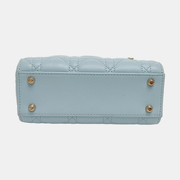 Lady Dior Mini Quilted Lambskin Blue