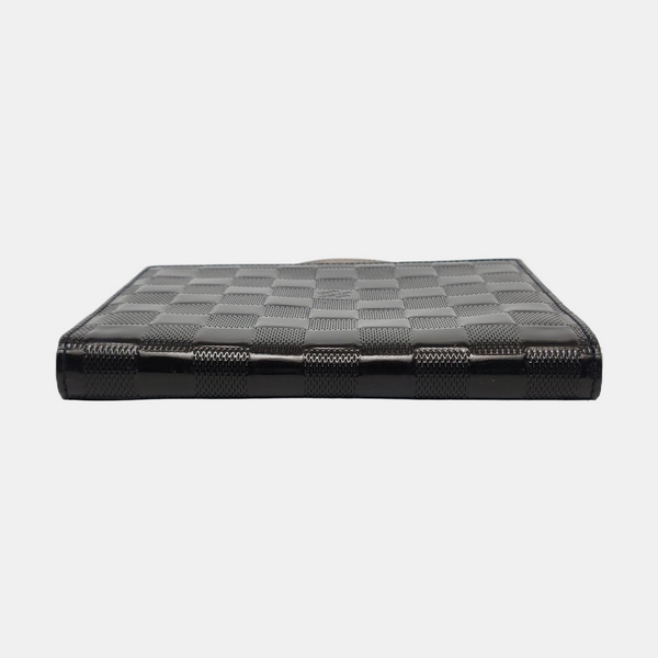ANJU MM Damier Graphite Patent Leather Black