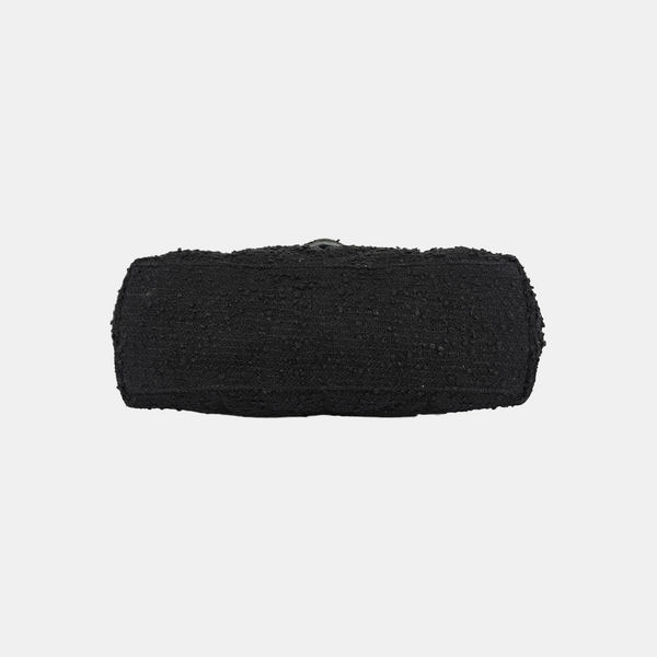 PUFFER Small Quilted Fabric Black