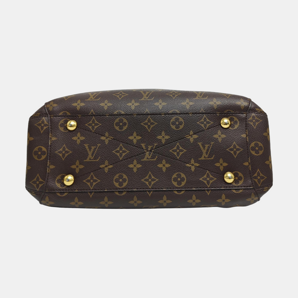 MONTAIGNE MM Monogram Coated Canvas Brown