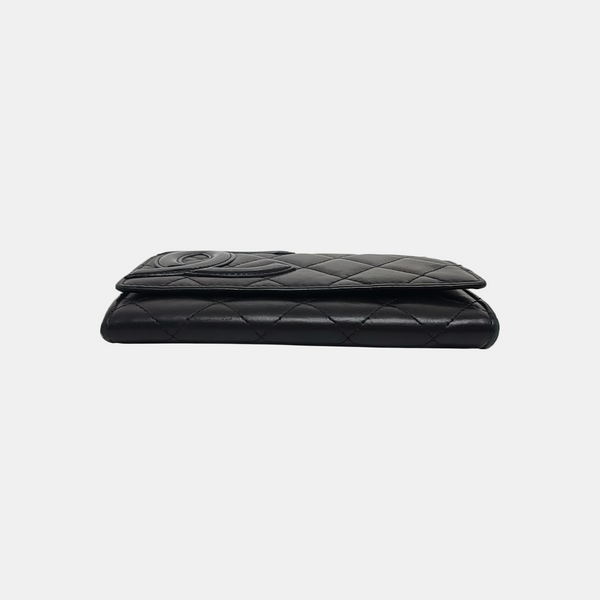 Authenticated pre-owned CAMBON Quilted Calfskin Black Wallet - Wallet at Looply