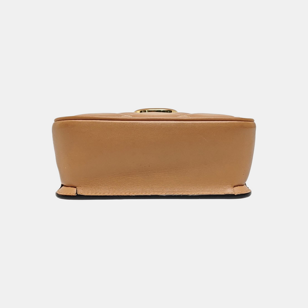 Interlocking G Mini Quilted Calfskin Brown