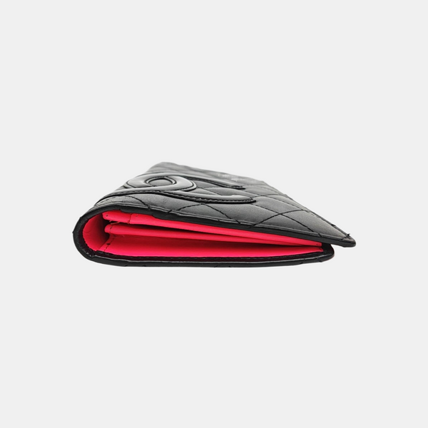 CAMBON Quilted Calfskin Black Wallet