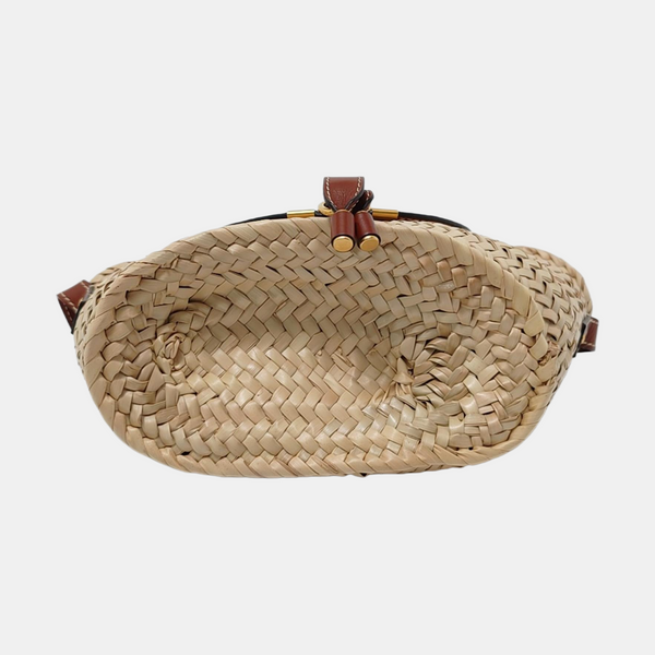 Straw Crossbody Bag Medium Beige