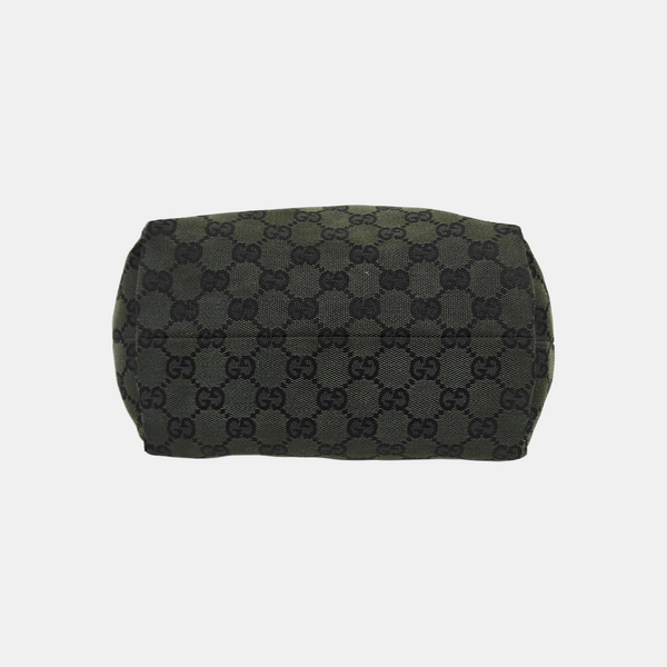 Monogram Canvas Tote Bag Green