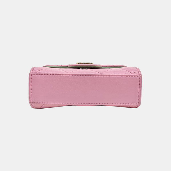 Quilted Lambskin Shoulder Bag Pink