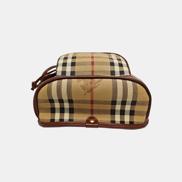 Coated Canvas Backpack Brown