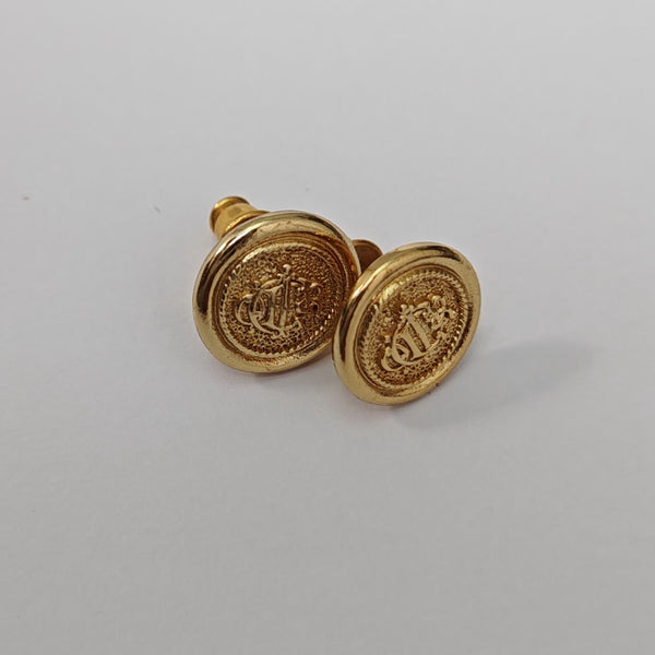 Metal Gold Stud Earrings