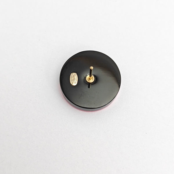 Metal Black Stud Earrings