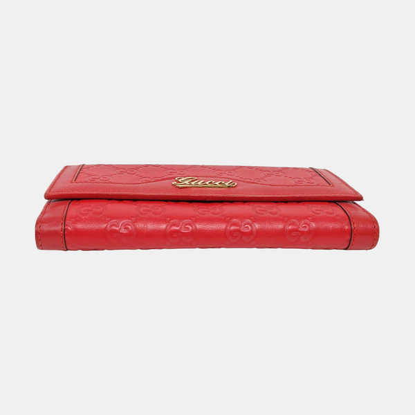 Monogram Calfskin Wallet Red