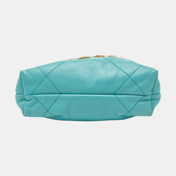 CHANEL 22 Mini Quilted Calfskin Blue